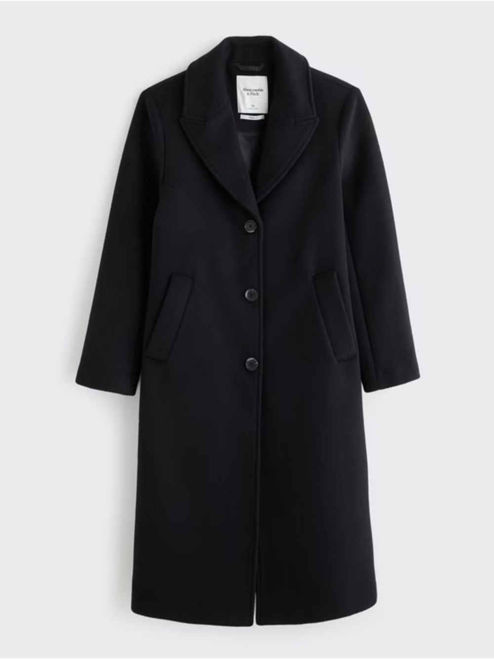 Abercrombie & Fitch Wool-Blend Tailored Topcoat